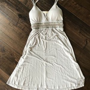 Light grey dress with beads